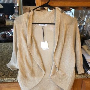 Calvin Klein gold fleck holiday shrug